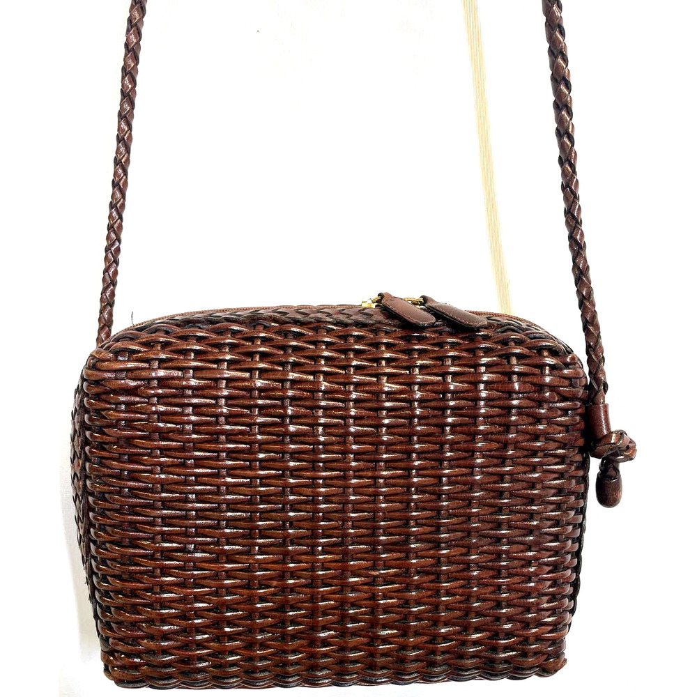 Nine West Brown Woven Crossbody Bag